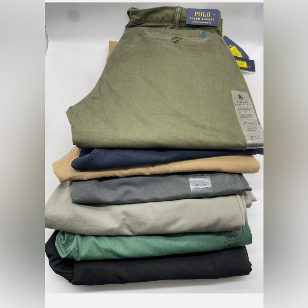 Ralph Lauren Polo Pant Stretch Classic Fit ARMADILLO GREEN for men. - Picture 2 of 13